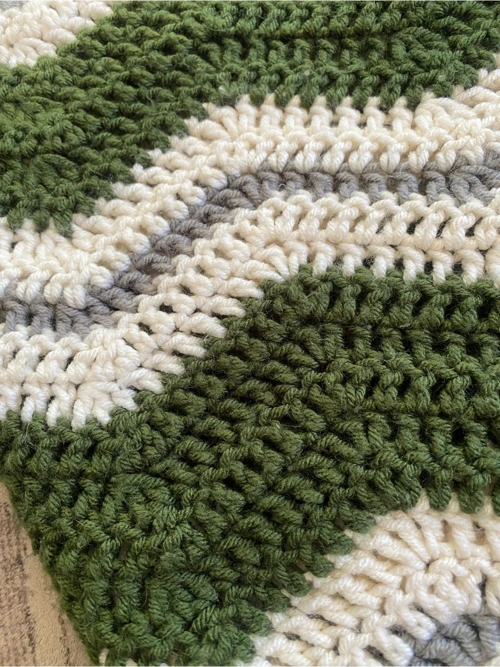Beautiful handmade crochet granny blanket